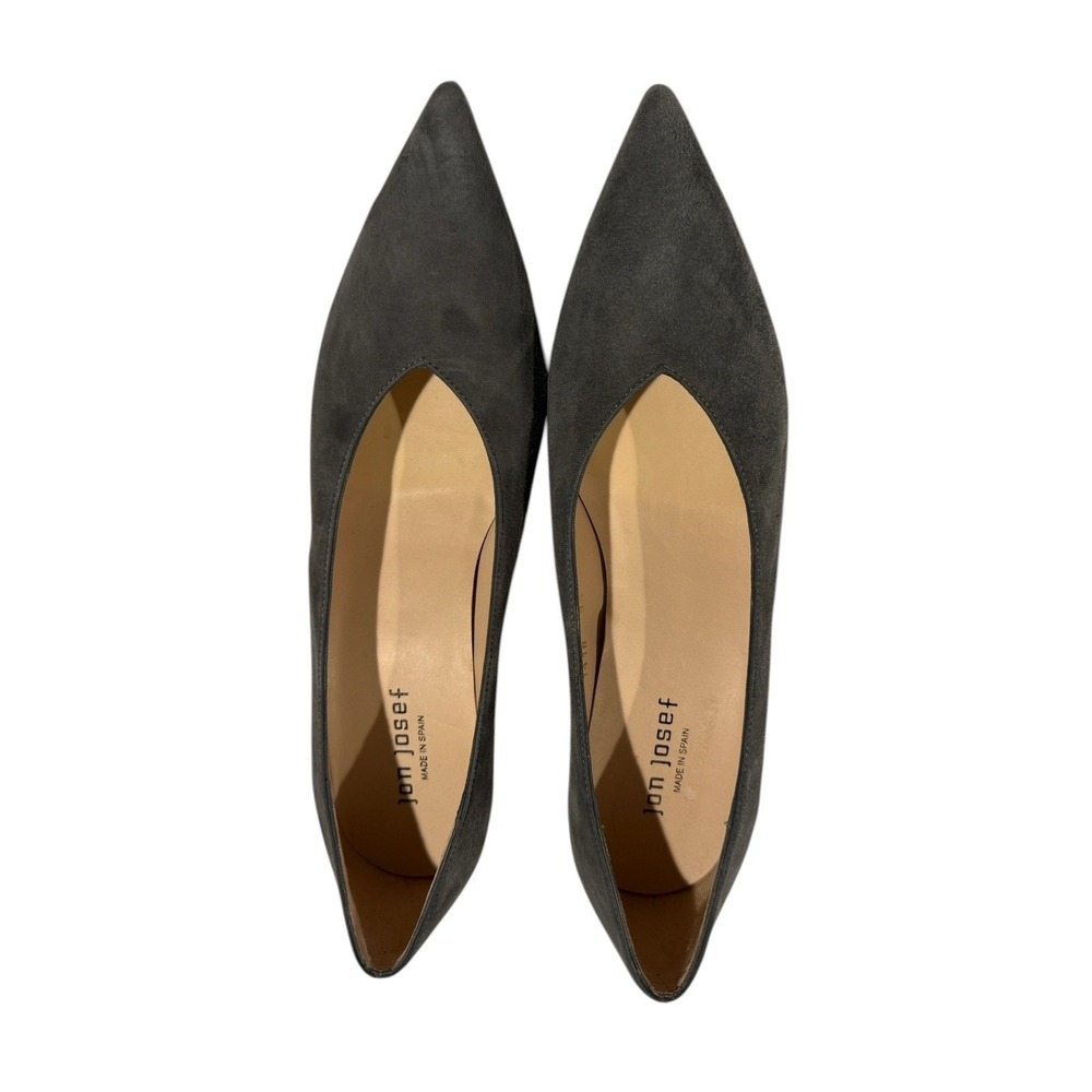 Jon Josef Chandra Heels Women's 9.5 Gray Pointed Toe Made in Spain ECU